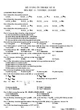 Đề cương ôn thi học kỳ II môn Hóa học Lớp 11 - Năm học 2018-2019